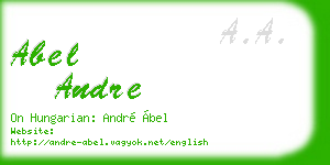 abel andre business card