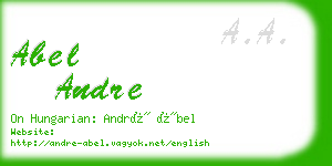 abel andre business card